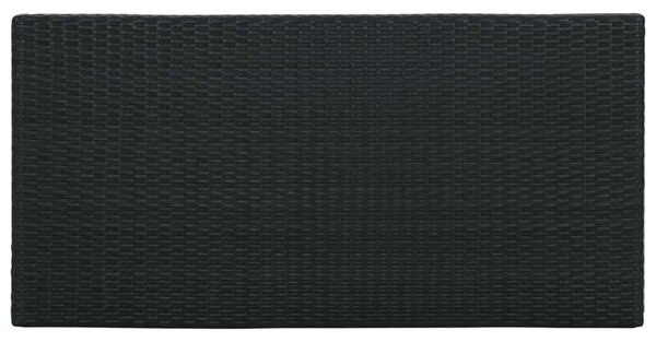 VidaXL Polyrattan Bárasztal Tárolóval - Fekete - 120x60x110 cm