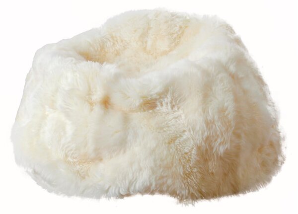 Fehér szőrme ülőzsák ⌀ 110 cm - Native Natural