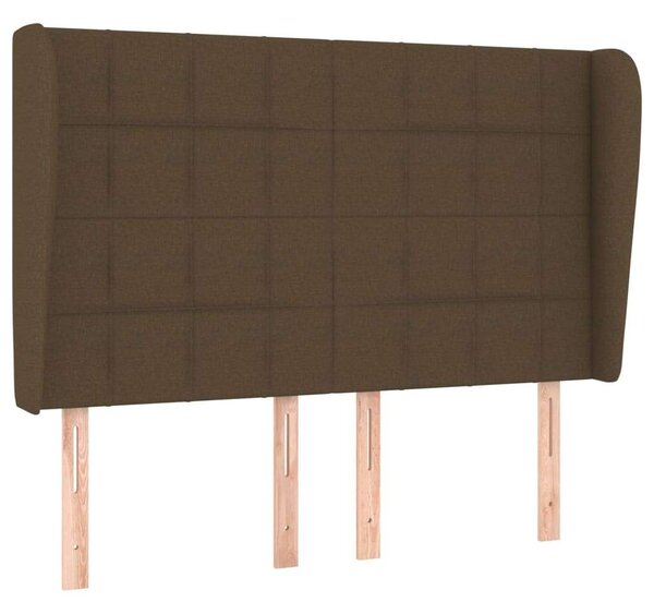 VidaXL sötétbarna szövet rugós ágy matraccal 140 x 200 cm