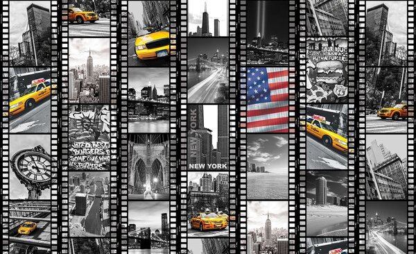 Fotótapéta - Filmszalag New Yorkból (152,5x104 cm)