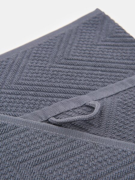 Sinsay - Jacquard mintás törölköző készlet 2 pack - sötétszürke