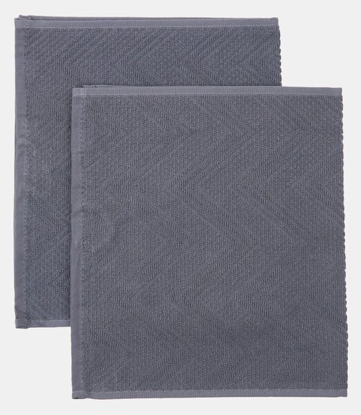 Sinsay - Jacquard mintás törölköző készlet 2 pack - sötétszürke
