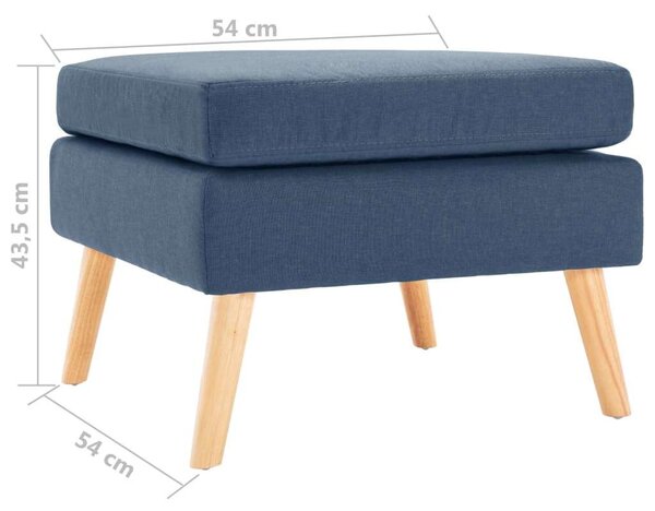 VidaXL kék szövet lábzsámoly