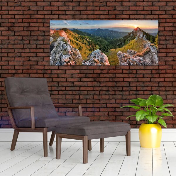 Kép - Hegyi táj (120x50 cm)