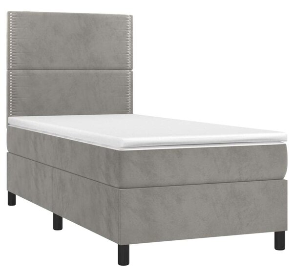 VidaXL Bársony Ágy LED-del - 100x200 cm