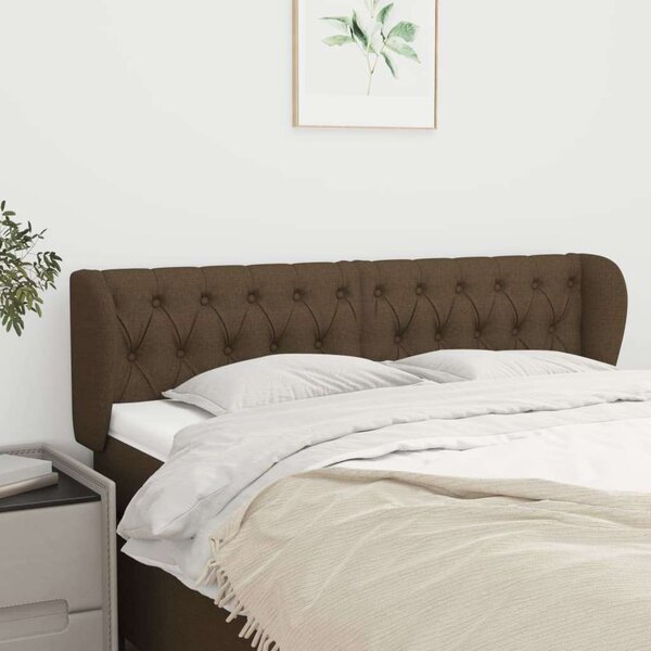 VidaXL Fejtámla - Szövet - Sötétbarna - 147cm
