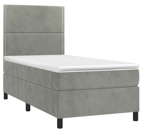 VidaXL Bársony Ágy LED-del - 100x200 cm