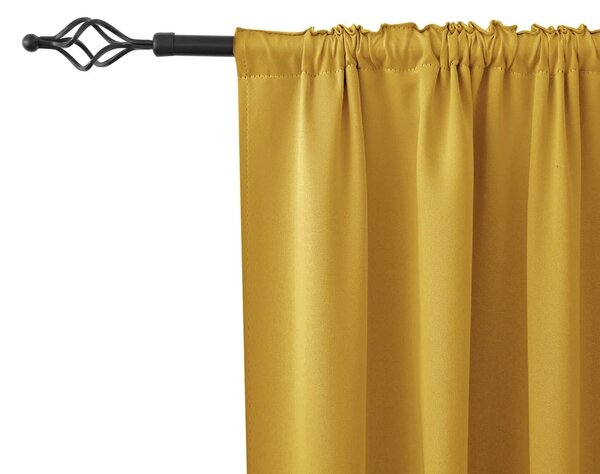 OXFORD sárga függöny 140x250 cm Felfüggesztés: Hullámos sínszalag
