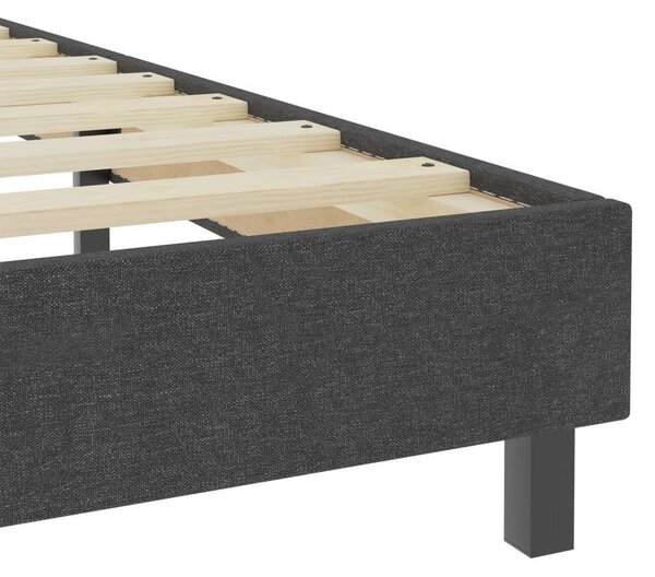VidaXL sötétszürke rugós szövetágy 100 x 200 cm