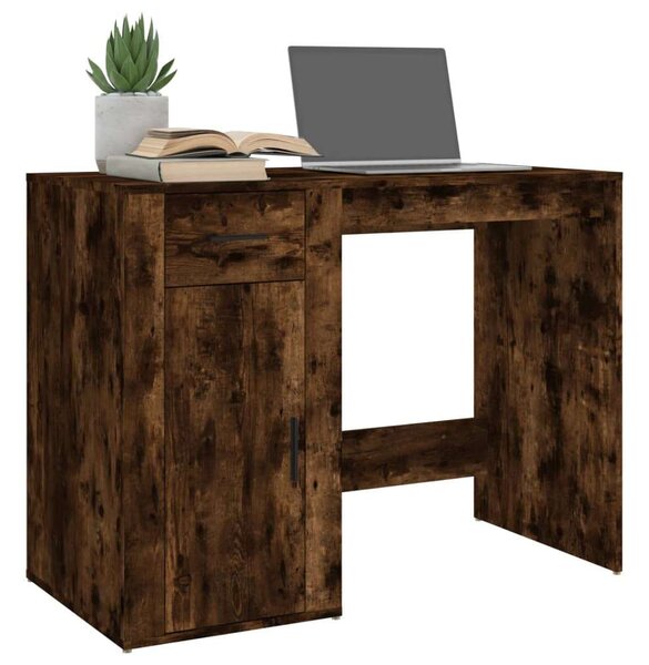 VidaXL füstös tölgy színű szerelt fa íróasztal 100x49x75 cm