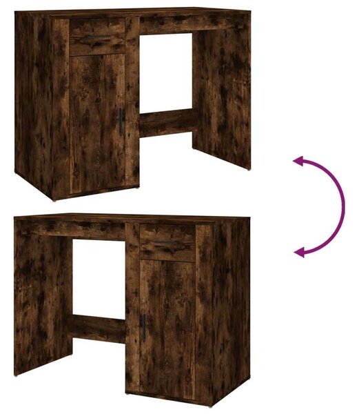 VidaXL füstös tölgy színű szerelt fa íróasztal 100x49x75 cm