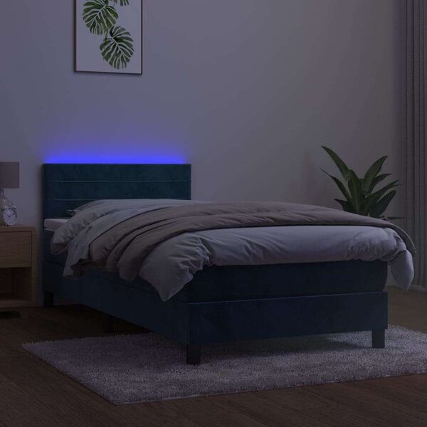 VidaXL Bársony Ágy LED-del - 100x200 cm