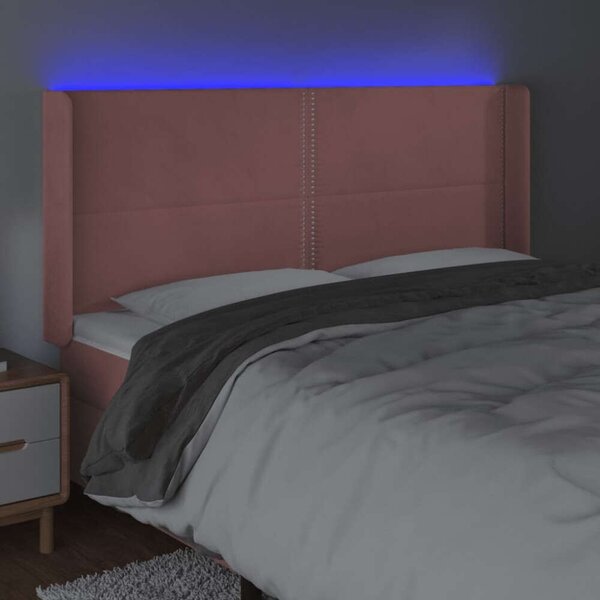 Bársony LED Fejtámla - Rózsaszín - 203cm