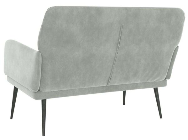 VidaXL világosszürke bársonypad 108 x 79 x 79 cm