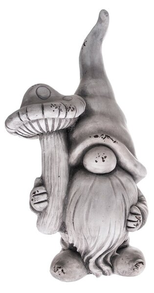Mushroom Gnome szürke dekoráció, magasság 44,5 cm - Dakls