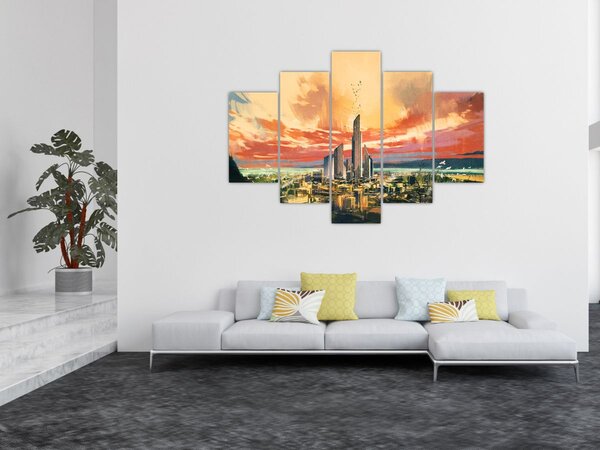 Kép - Festett város (150x105 cm)