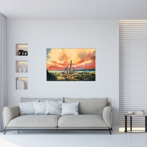 Kép - Festett város (90x60 cm)