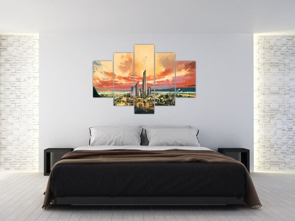 Kép - Festett város (150x105 cm)