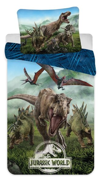 Jurassic Park pamut gyerek ágyneműhuzat, 140 x 200 cm - Jerry Fabrics