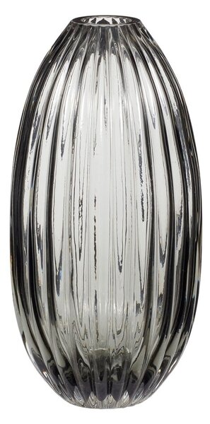 Smoked szürke üveg váza, magasság 30 cm - Hübsch