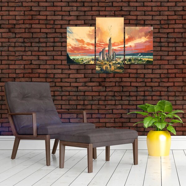 Kép - Festett város (90x60 cm)