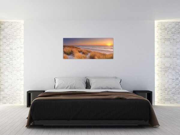 Kép - Strand naplementében (120x50 cm)