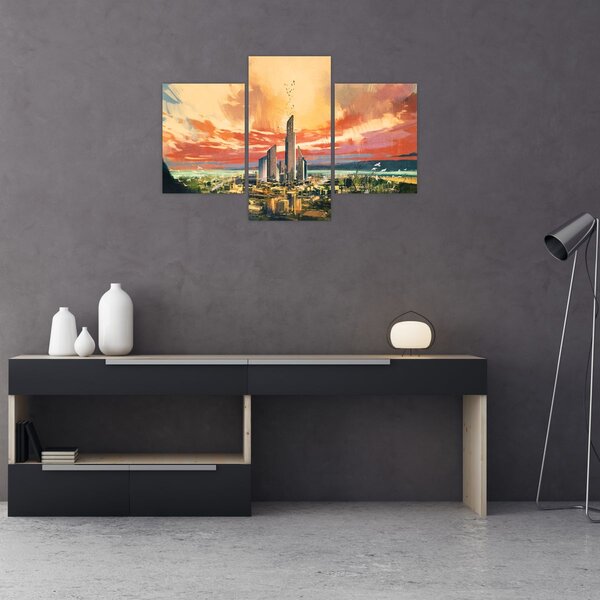 Kép - Festett város (90x60 cm)