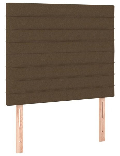 VidaXL Ágy - 100x200 cm - Sötétbarna Szövet