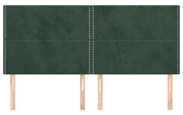 VidaXL Ágyfejtámla - Bársony - Sötétzöld - 200cm
