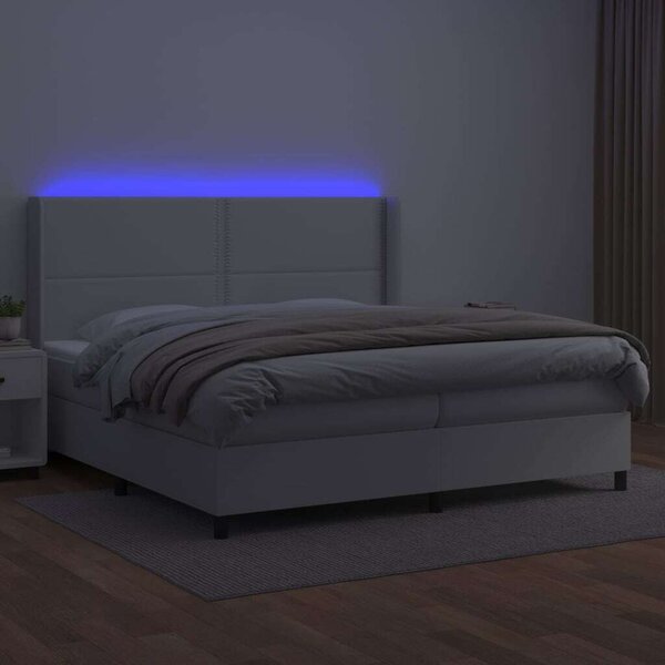 VidaXL LED-es Ágy - Műbőr - 200x200 cm