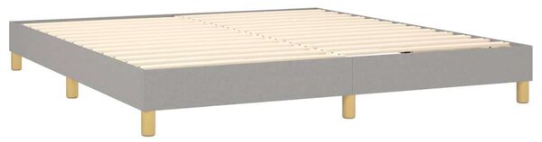 VidaXL világosszürke szövet rugós és LED-es ágy matraccal 160x200 cm