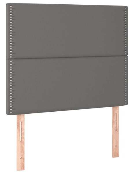 VidaXL Ágykeret - Műbőr - Szürke - 100x200 cm