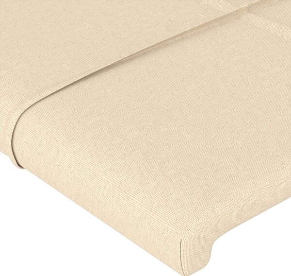 VidaXL krémszínű szövet LED-es fejtámla 203 x 16 x 78/88 cm