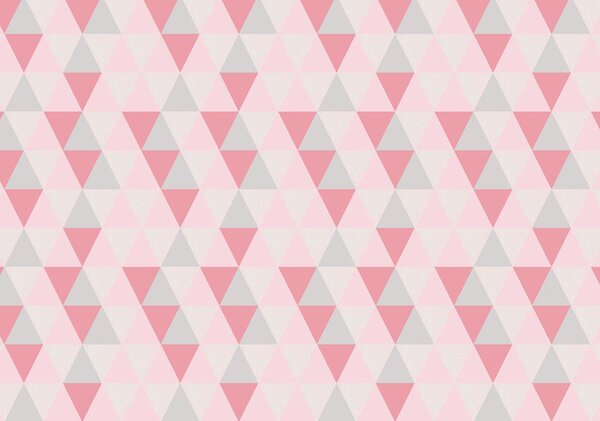 Fotótapéta - Rózsaszín háromszögek (152,5x104 cm)