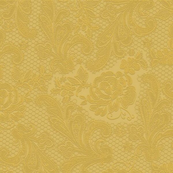 Lace Embossed gold papírszalvéta 33x33cm, 15db-os