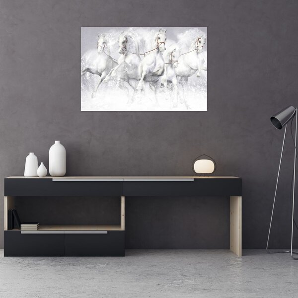 Kép - Versenylovak illusztrációja (90x60 cm)