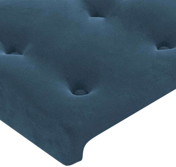 VidaXL 4 db sötétkék bársony fejtámla 80 x 5 x 78/88 cm