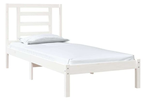 VidaXL Fehér Fenyőfa Ágykeret - 75x190 cm