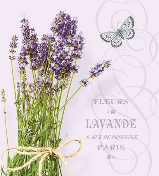 Bunch of Lavender lila papírszalvéta 33x33cm, 20db-os