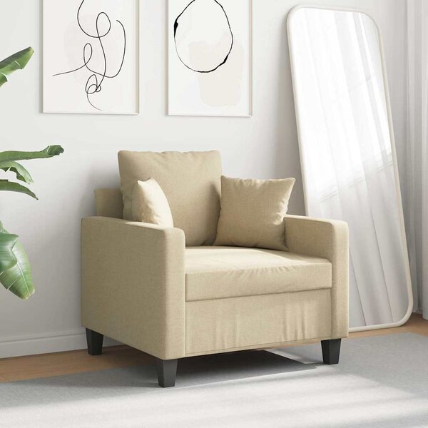 Krémszínű szövet kanapéfotel 60 cm