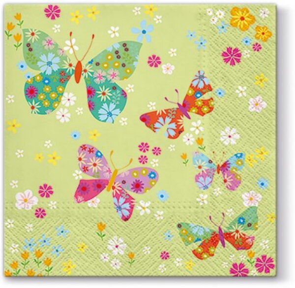 Butterflies Around papírszalvéta 33x33cm, 20db-os