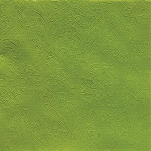 Lace Embossed Greenery papírszalvéta 33x33cm, 15db-os