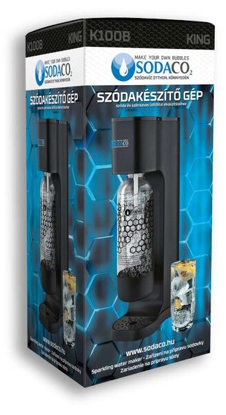 SodaCo K100B King otthoni szódagép, fekete színben