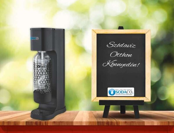 SodaCo K100B King otthoni szódagép, fekete színben