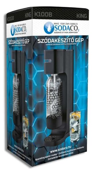 SodaCo K100B King otthoni szódagép, fekete színben