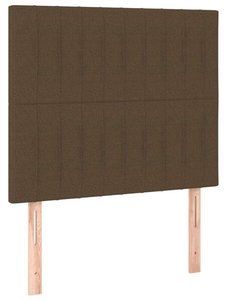 VidaXL Ágy - Sötétbarna Szövet - 120x200 cm