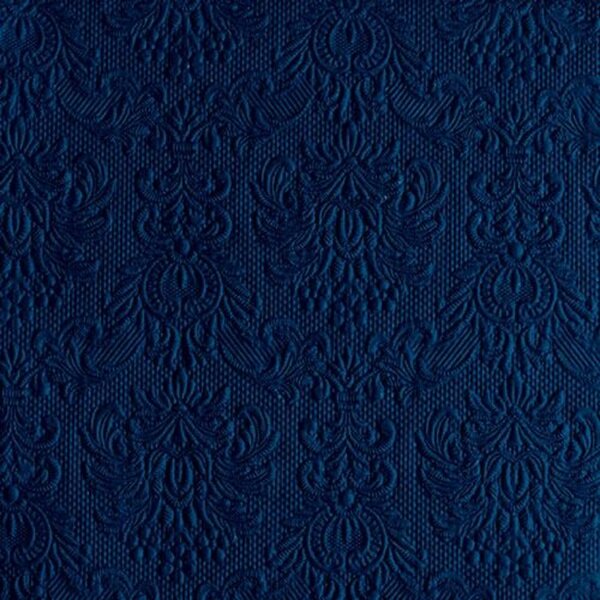 Elegance royal blue dombornyomott papírszalvéta 33x33cm, 15db-os