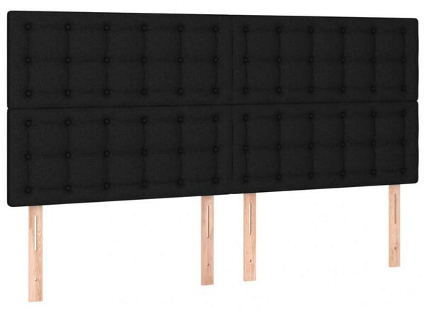 VidaXL LED Fejtámla - Fekete Szövet - 160x5x118/128cm