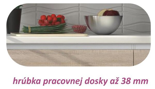 KONDELA Alsószekrény három fiókkal, tölgy sonoma, LINE D60S3