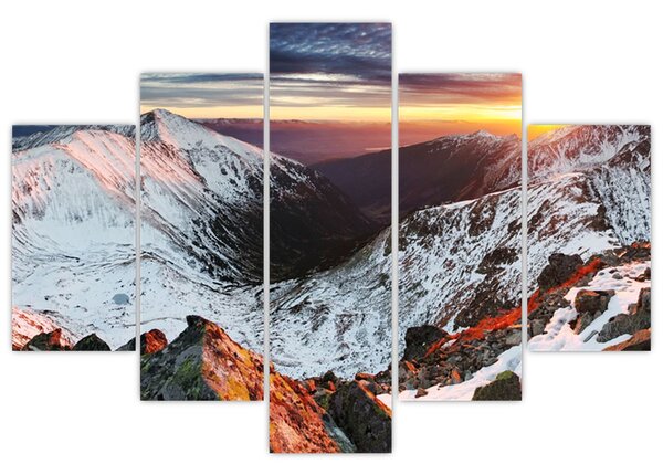Kép - Téli hegyi panoráma (150x105 cm)